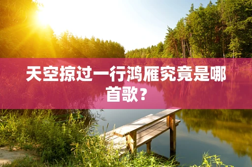 天空掠过一行鸿雁究竟是哪首歌？
