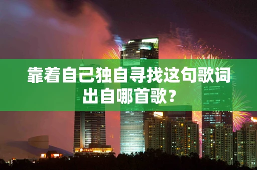 靠着自己独自寻找这句歌词出自哪首歌？