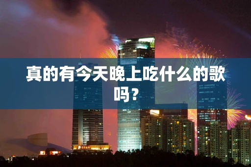 真的有今天晚上吃什么的歌吗？