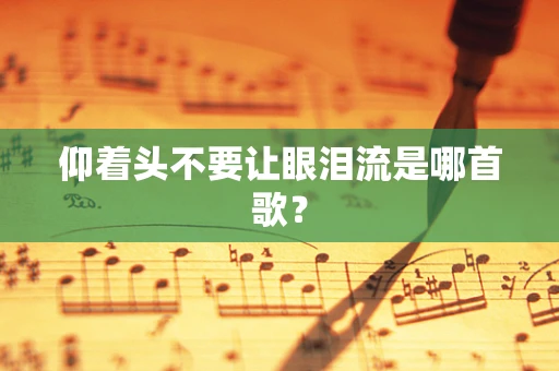 仰着头不要让眼泪流是哪首歌？