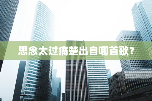 思念太过痛楚出自哪首歌？