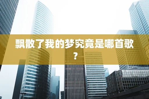 飘散了我的梦究竟是哪首歌？