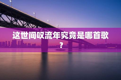 这世间叹流年究竟是哪首歌？