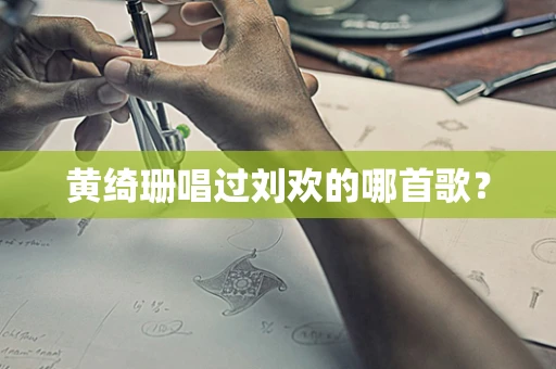 黄绮珊唱过刘欢的哪首歌？