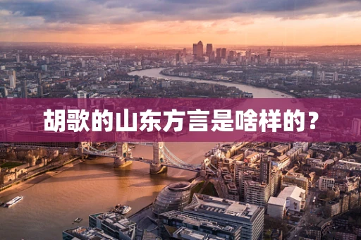 胡歌的山东方言是啥样的？