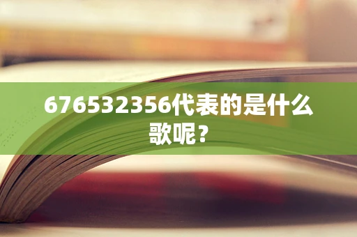 676532356代表的是什么歌呢？