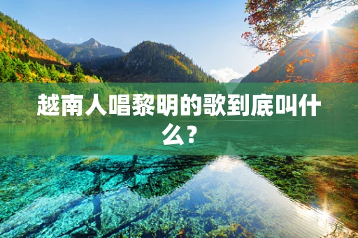 越南人唱黎明的歌到底叫什么？