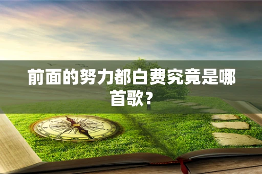 前面的努力都白费究竟是哪首歌？
