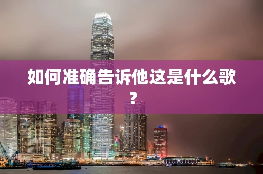 如何准确告诉他这是什么歌？
