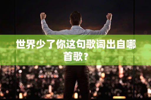 世界少了你这句歌词出自哪首歌？