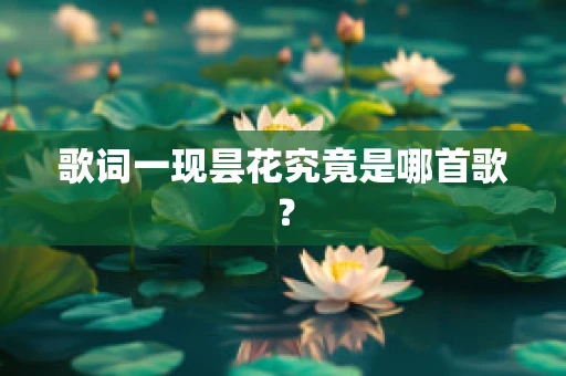 歌词一现昙花究竟是哪首歌？