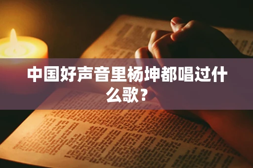 中国好声音里杨坤都唱过什么歌？