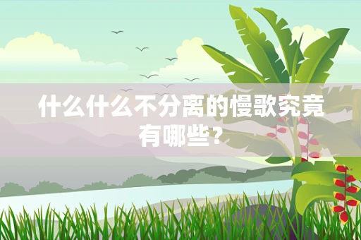什么什么不分离的慢歌究竟有哪些？