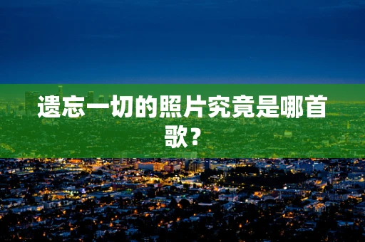 遗忘一切的照片究竟是哪首歌？