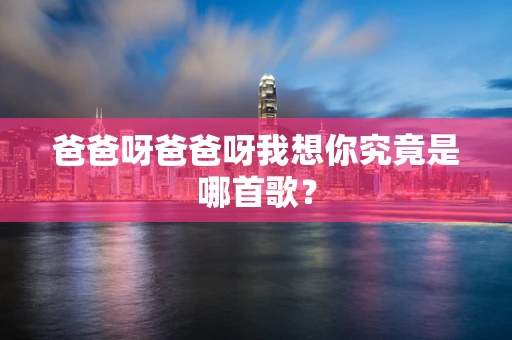 爸爸呀爸爸呀我想你究竟是哪首歌？