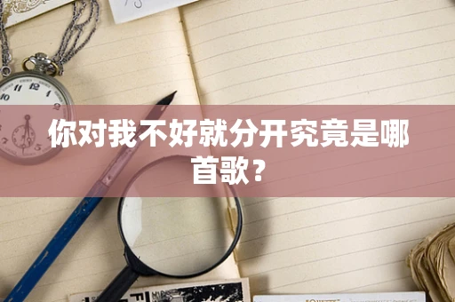 你对我不好就分开究竟是哪首歌？