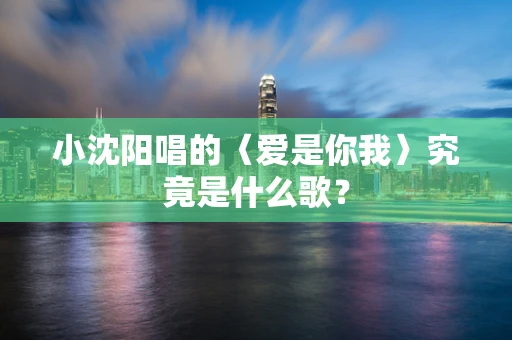 小沈阳唱的〈爱是你我〉究竟是什么歌？
