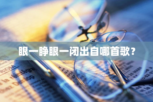 眼一睁眼一闭出自哪首歌？