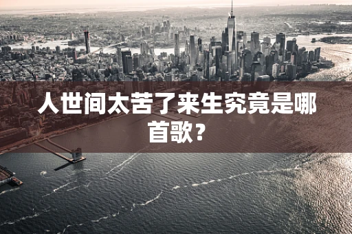 人世间太苦了来生究竟是哪首歌？