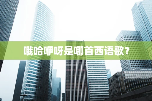 哦哈咿呀是哪首西语歌？