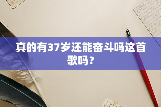 真的有37岁还能奋斗吗这首歌吗？