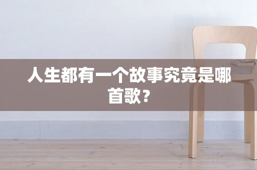人生都有一个故事究竟是哪首歌？