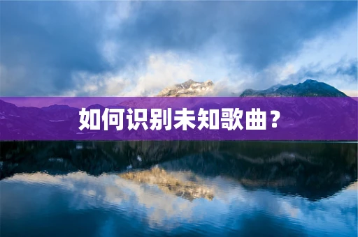 如何识别未知歌曲？