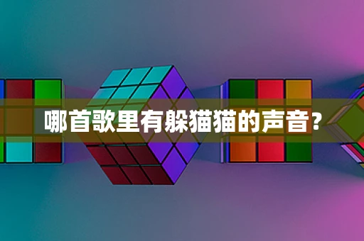 哪首歌里有躲猫猫的声音？