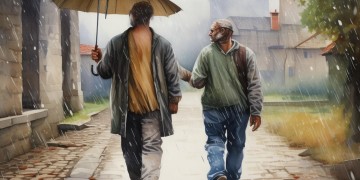 两个男人雨中漫步到底是什么歌？